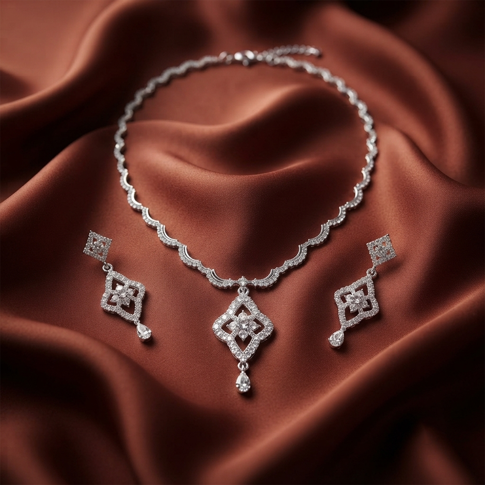 The99Jewel Radiant Austrian Necklace Set with Earrings