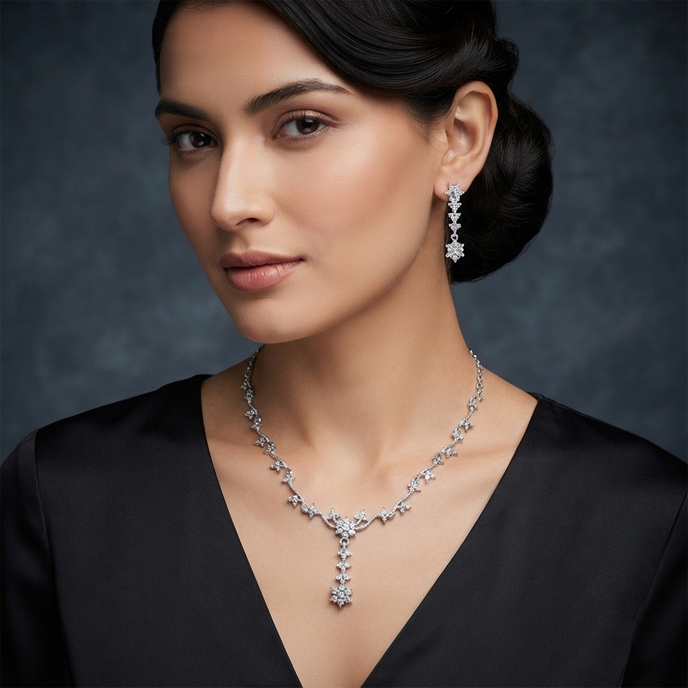 The99Jewel Radiant Austrian Necklace Set with Earrings