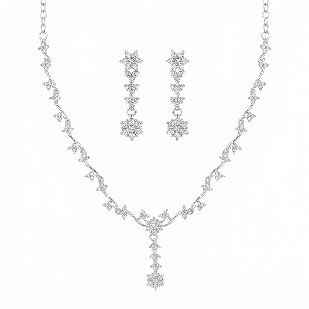 The99Jewel Radiant Austrian Necklace Set with Earrings
