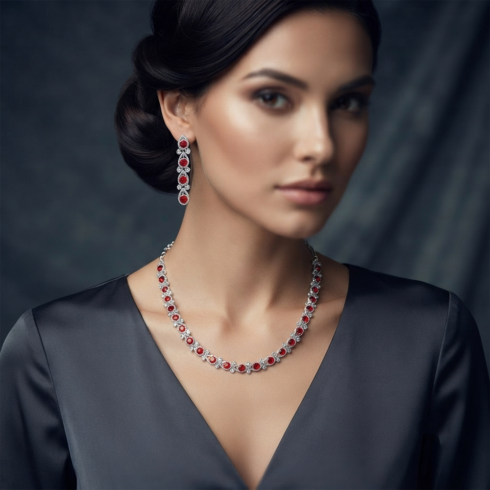 The99Jewel Radiant Austrian Necklace Set with Earrings