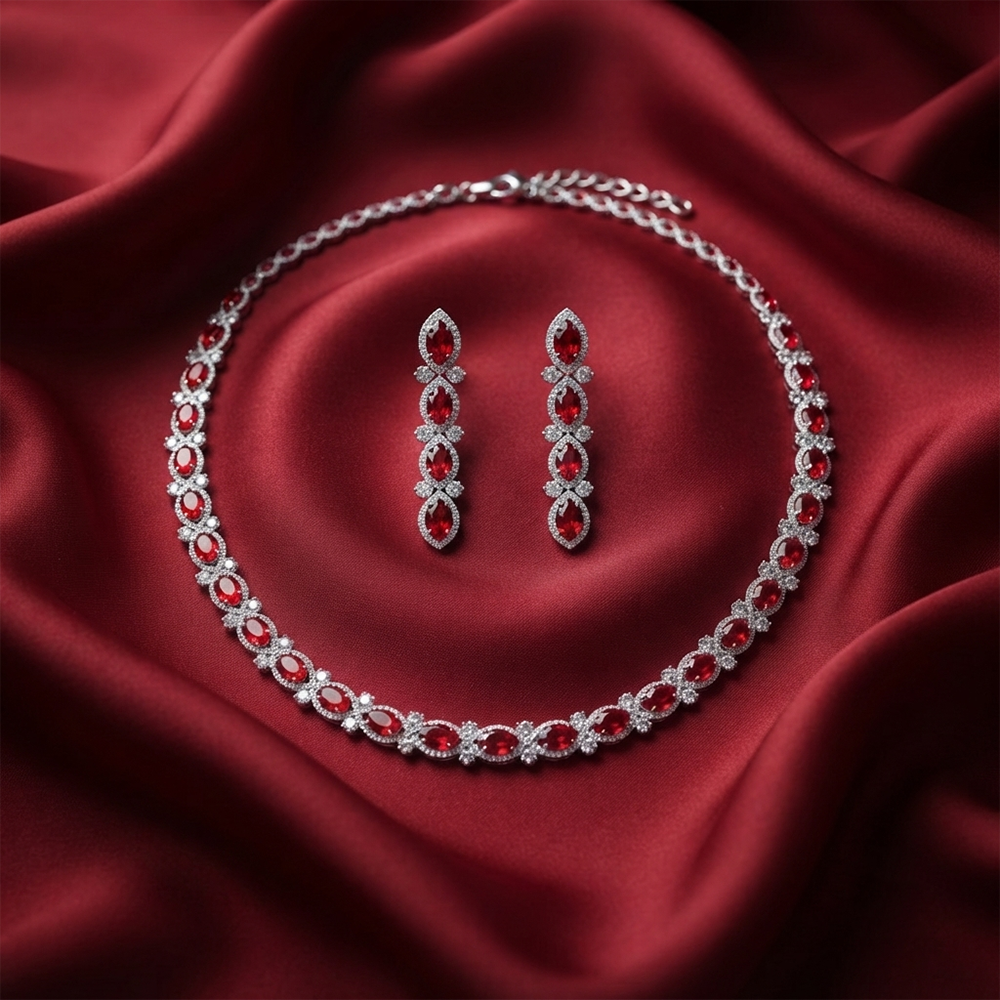 The99Jewel Radiant Austrian Necklace Set with Earrings