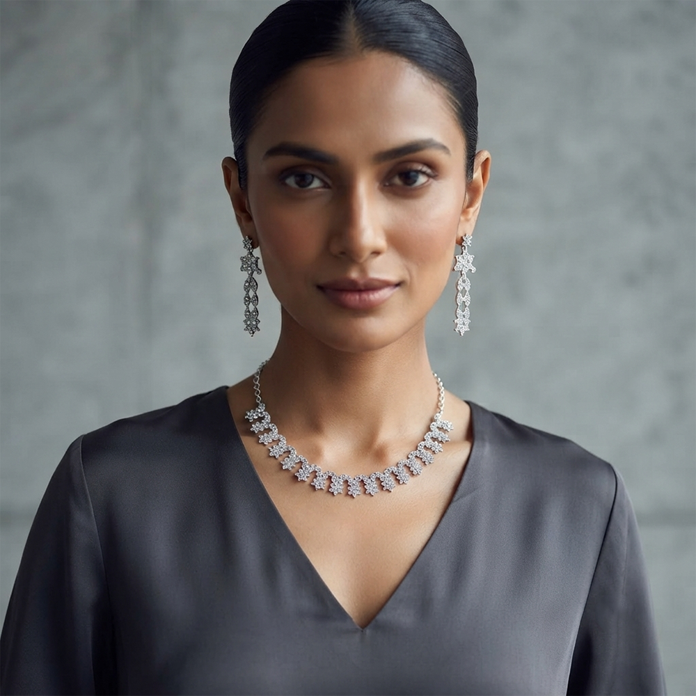 The99Jewel Radiant Austrian Necklace Set with Earrings