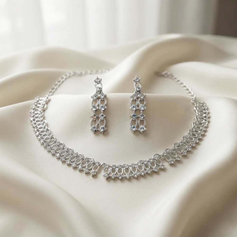 The99Jewel Radiant Austrian Necklace Set with Earrings
