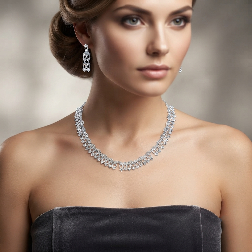 The99Jewel Radiant Austrian Necklace Set with Earrings