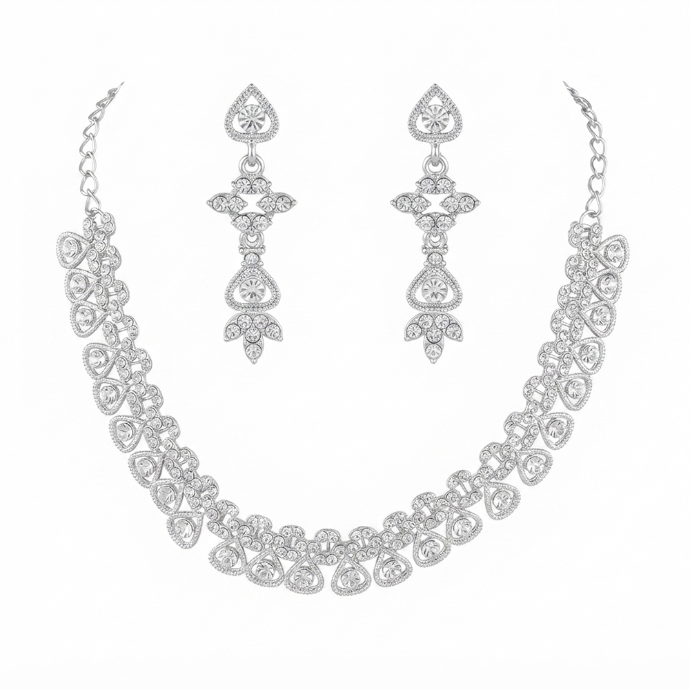 The99Jewel Prestige Austrian Stone Statement Necklace Set