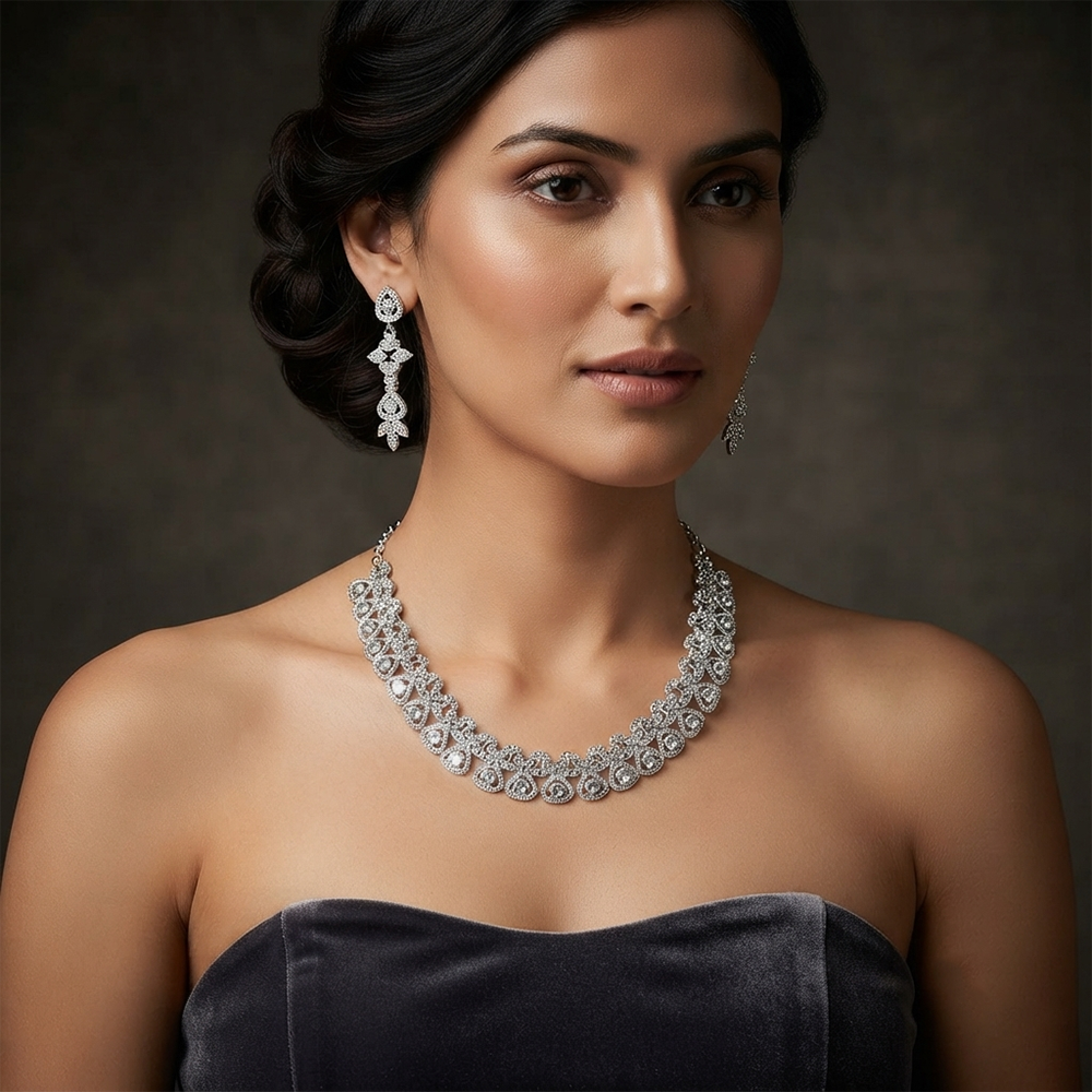 The99Jewel Prestige Austrian Stone Statement Necklace Set