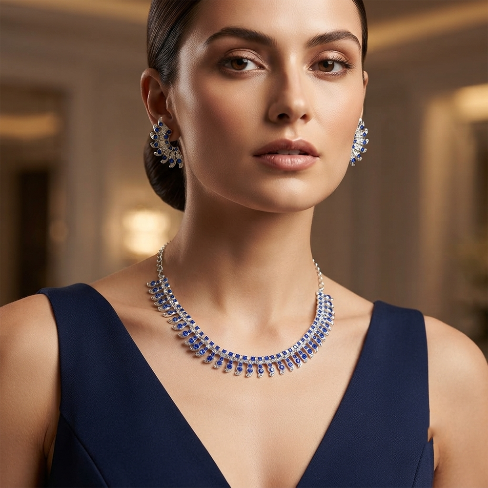 The99Jewel Prestige Austrian Stone Statement Necklace Set