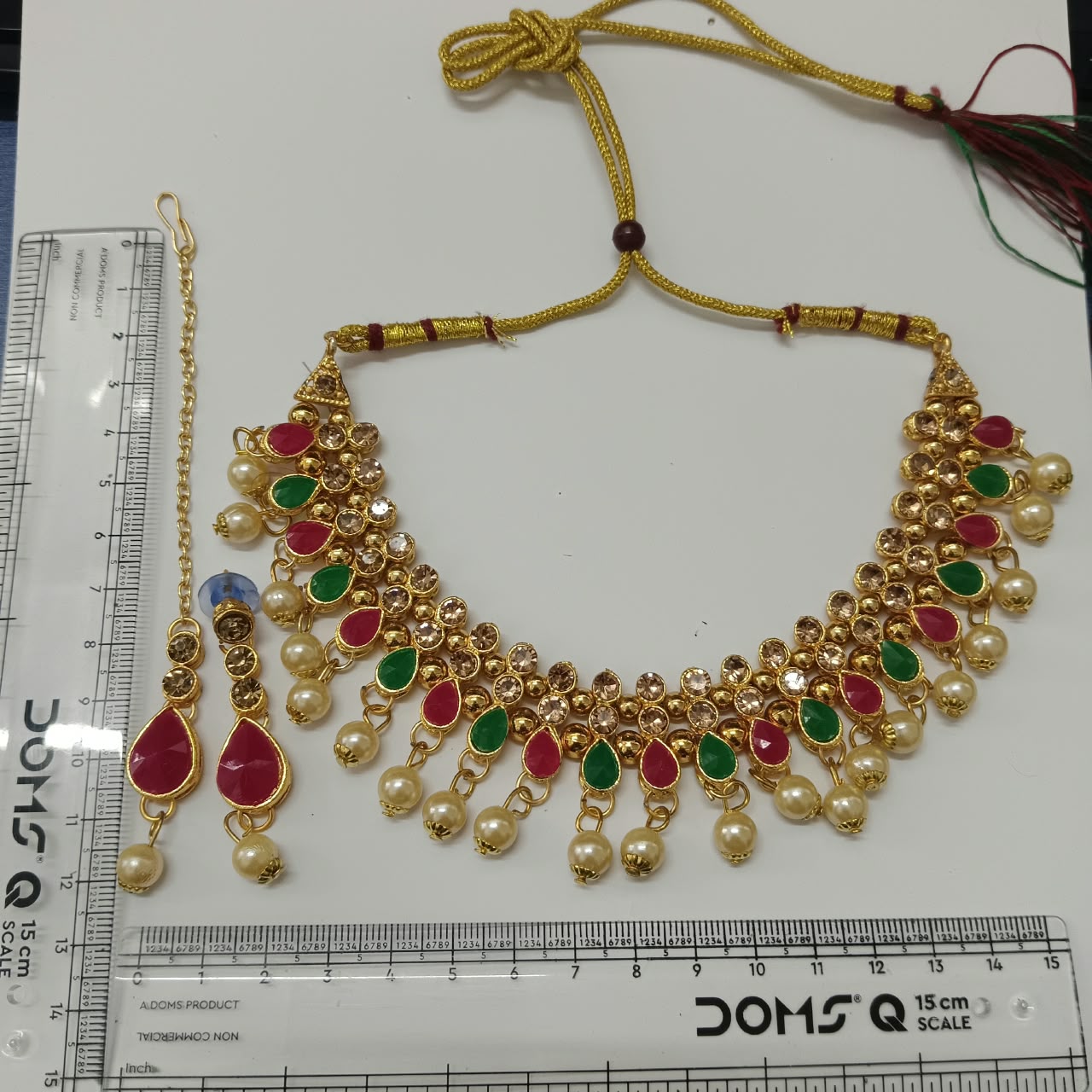 The99Jewel Gorgeous Austrian Stone Pearl Choker Necklace Set for Women Bridal & Festive Jewellery