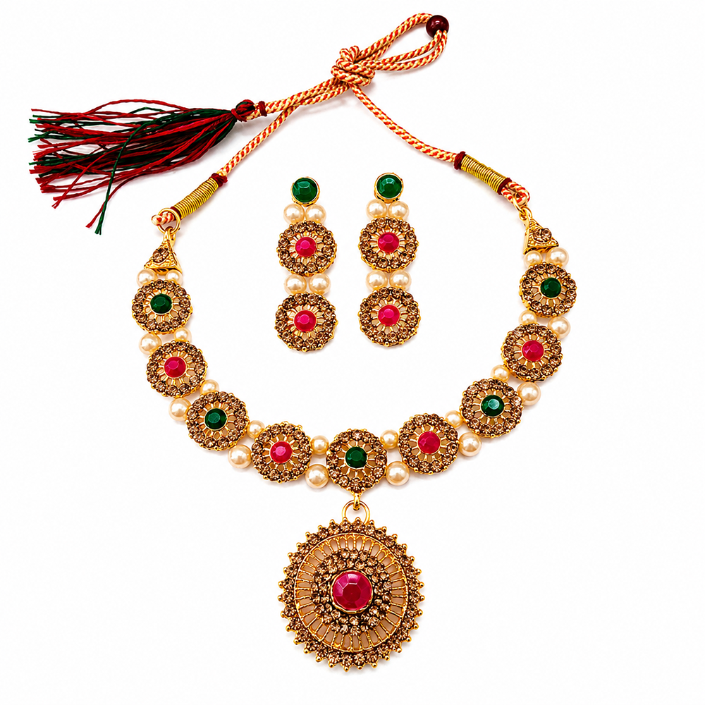 The99Jewel Beautiful Crystal & Austrian Stone Jewellery Set for Women Festive & Special Occasions
