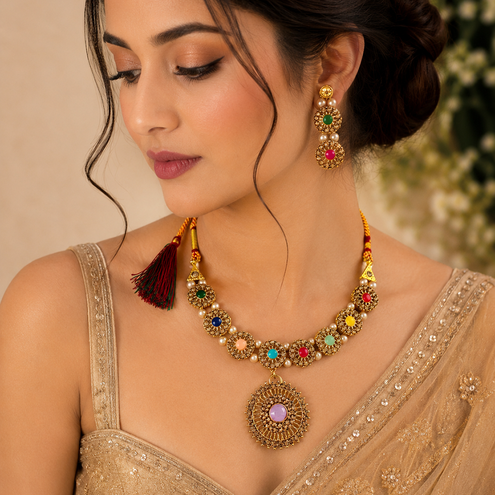 The99Jewel Beautiful Crystal & Austrian Stone Jewellery Set for Women Festive & Special Occasions