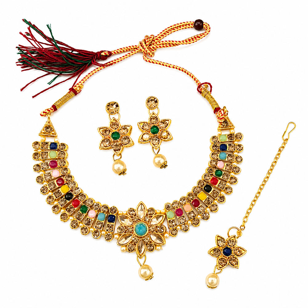 The99Jewel Beautiful Crystal & Austrian Stone Jewellery Set for Women Festive & Special Occasions