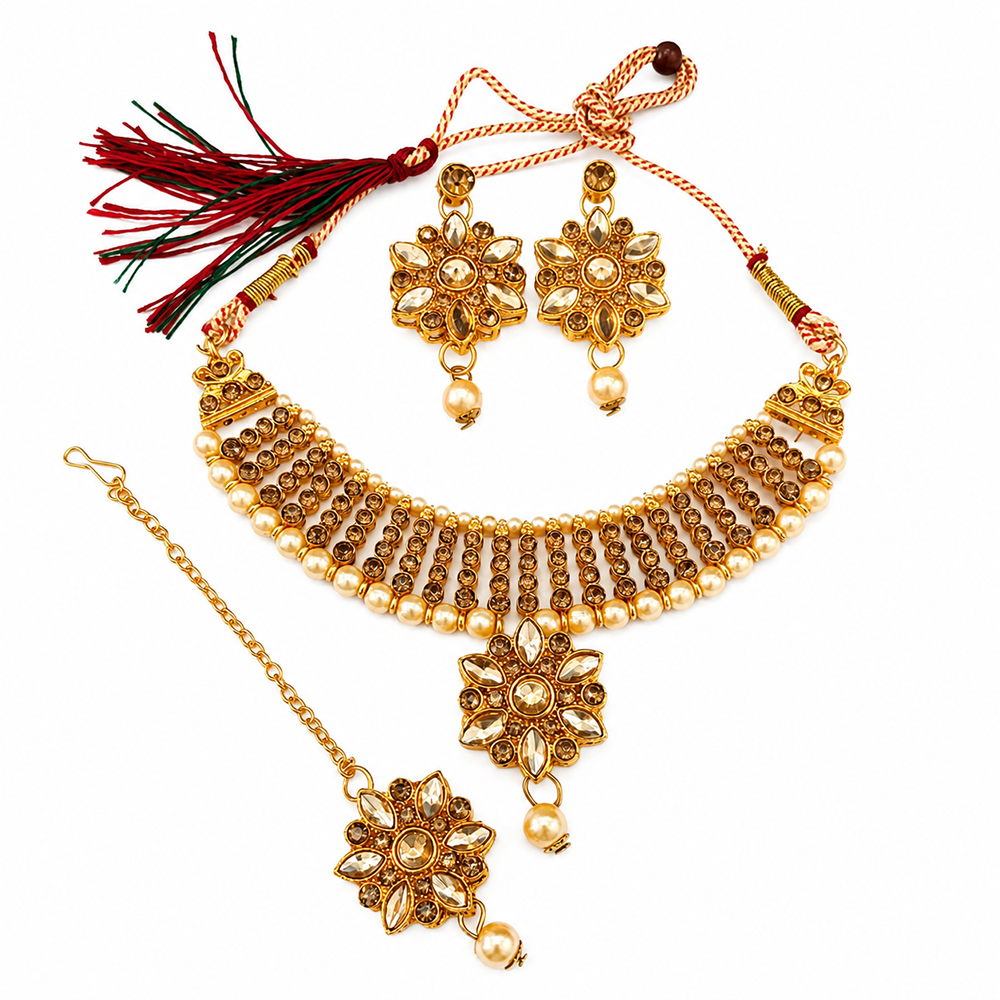 The99Jewel Beautiful Crystal & Austrian Stone Jewellery Set for Women Festive & Special Occasions
