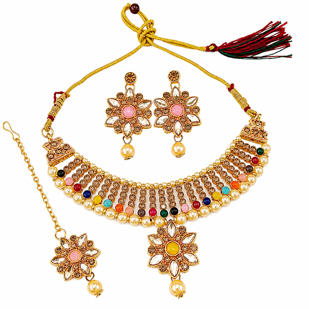 The99Jewel Beautiful Crystal & Austrian Stone Jewellery Set for Women Festive & Special Occasions