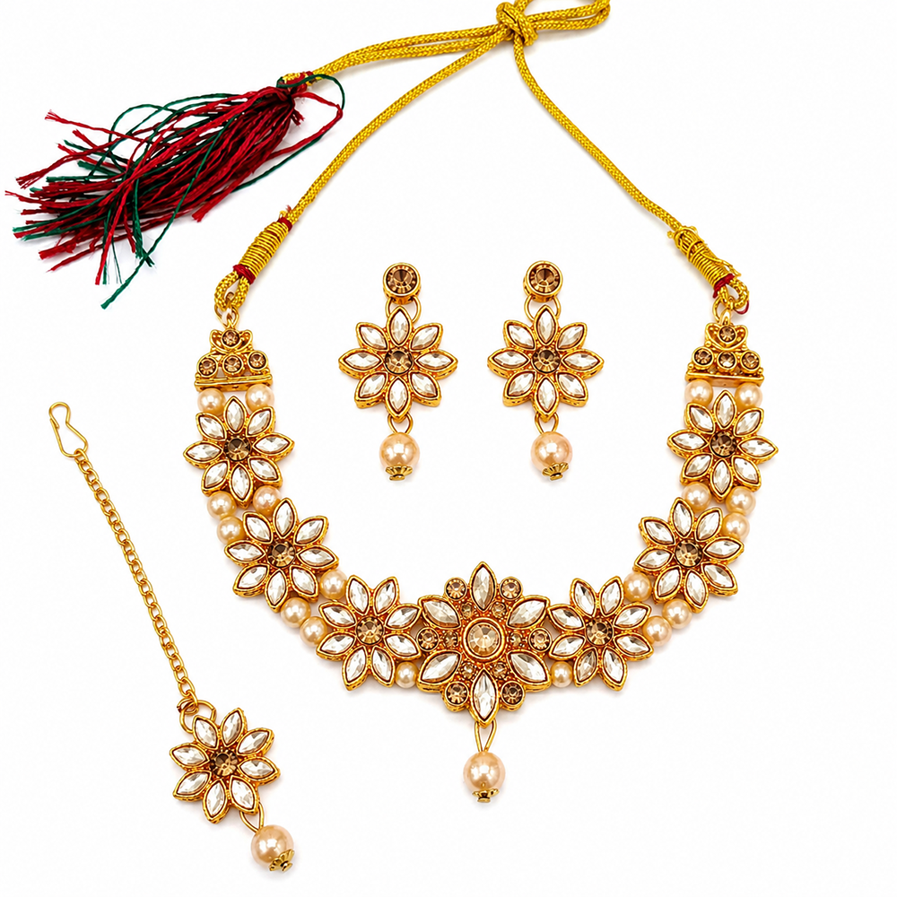 The99Jewel Beautiful Crystal & Austrian Stone Jewellery Set for Women Festive & Special Occasions