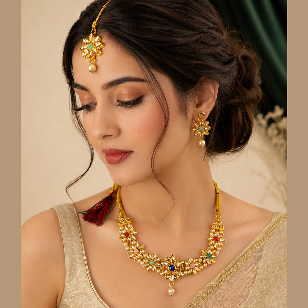 The99Jewel Beautiful Crystal & Austrian Stone Jewellery Set for Women Festive & Special Occasions