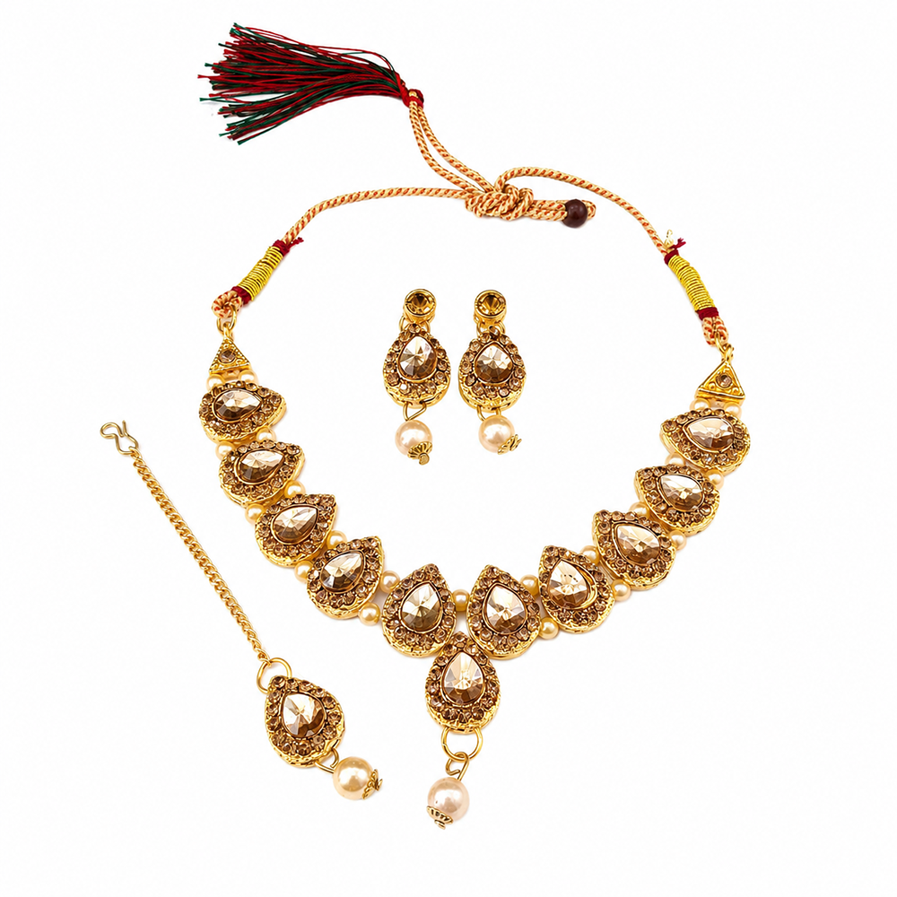 The99Jewel Beautiful Crystal & Austrian Stone Jewellery Set for Women Festive & Special Occasions