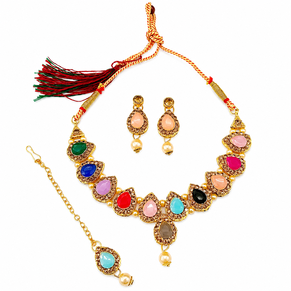 The99Jewel Beautiful Crystal & Austrian Stone Jewellery Set for Women Festive & Special Occasions