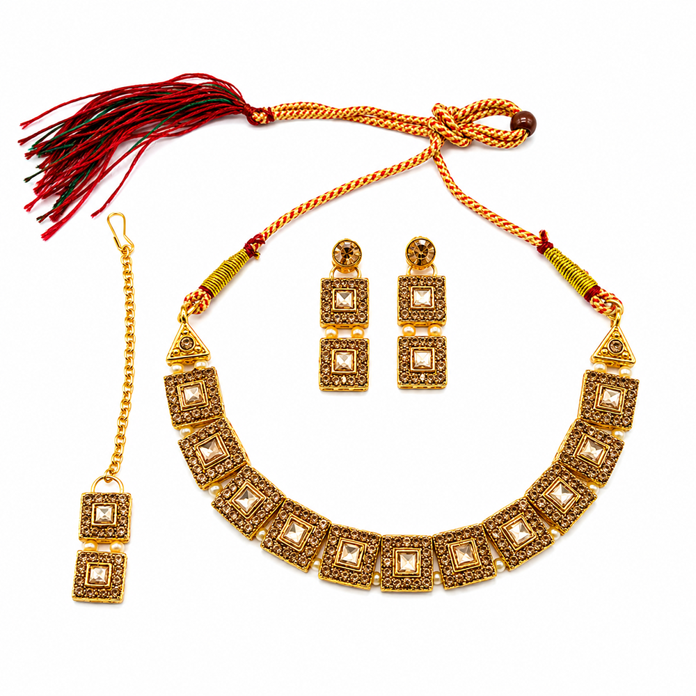 The99Jewel Beautiful Crystal & Austrian Stone Jewellery Set for Women Festive & Special Occasions