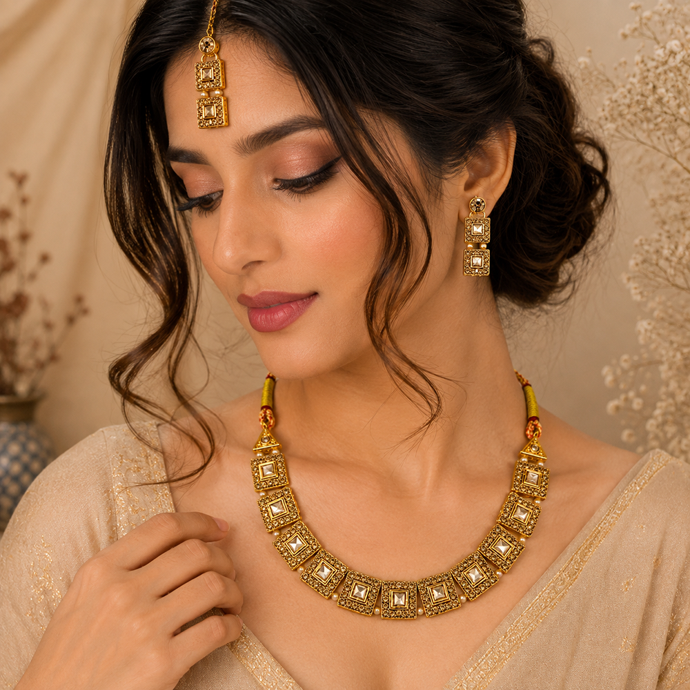 The99Jewel Beautiful Crystal & Austrian Stone Jewellery Set for Women Festive & Special Occasions
