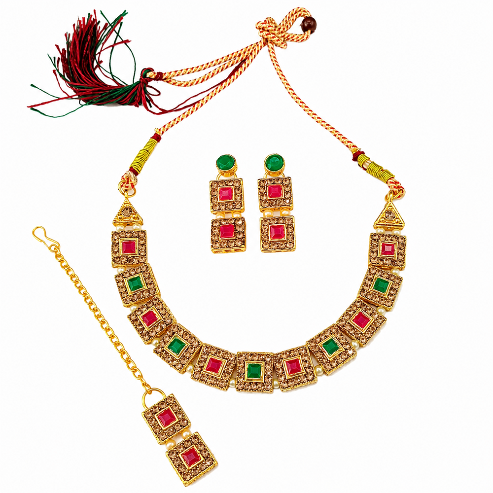 The99Jewel Beautiful Crystal & Austrian Stone Jewellery Set for Women Festive & Special Occasions