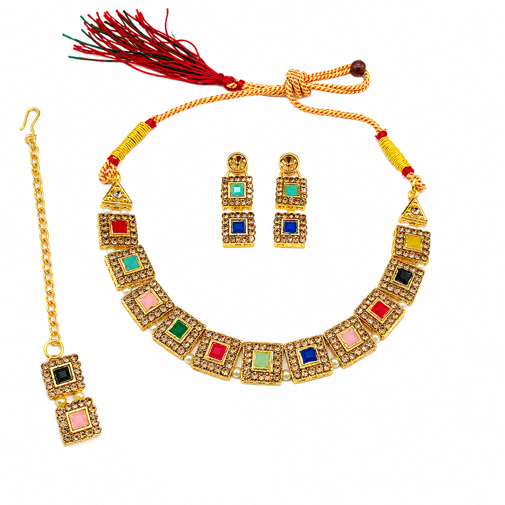 The99Jewel Beautiful Crystal & Austrian Stone Jewellery Set for Women Festive & Special Occasions