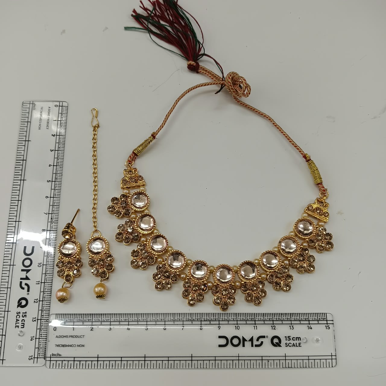 The99Jewel Traditional  Austrian & Crystal Stone Pearl Choker Necklace Set for Women Fashion Jewellery