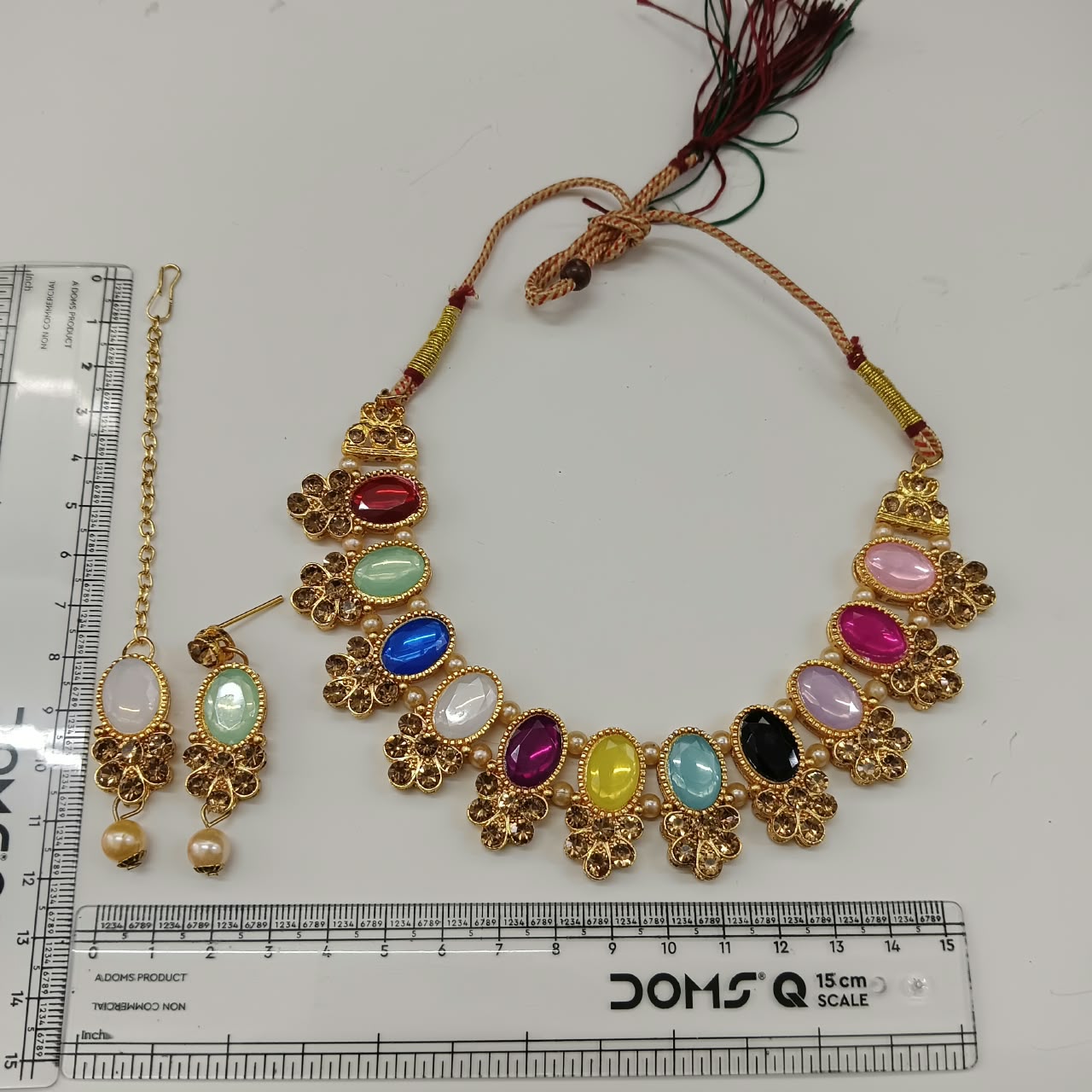 The99Jewel Stylish Austrian & Crystal Stone Pearl Choker Necklace Set for Women Fashion Jewellery