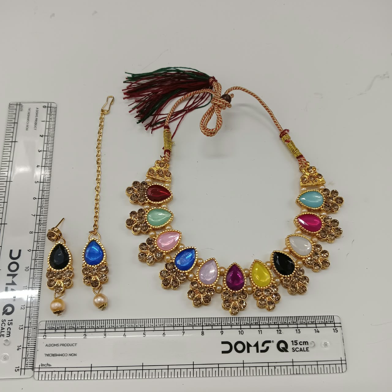 The99Jewel Modern Austrian & Crystal Stone Pearl Choker Necklace Set for Women Fashion Jewellery