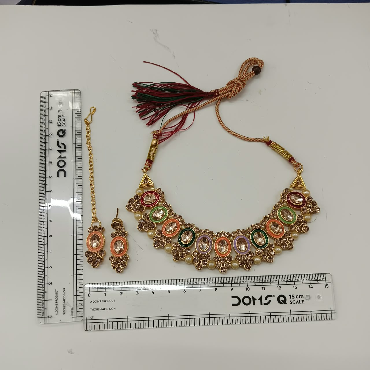 The99Jewel Traditional  Austrian & Crystal Stone Pearl Choker Necklace Set for Women Fashion Jewellery