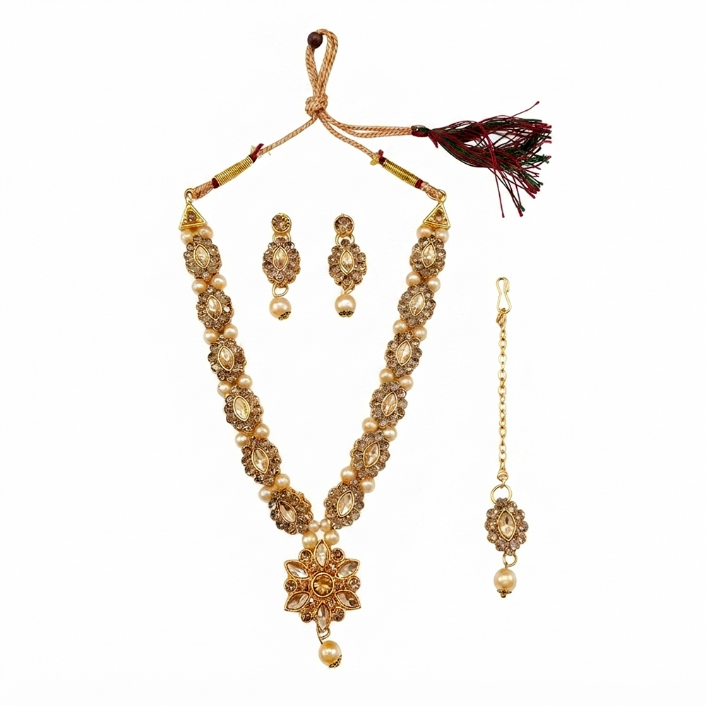 The99Jewel Stylish Austrian & Crystal Stone  Necklace Set for Women Fashion Jewellery