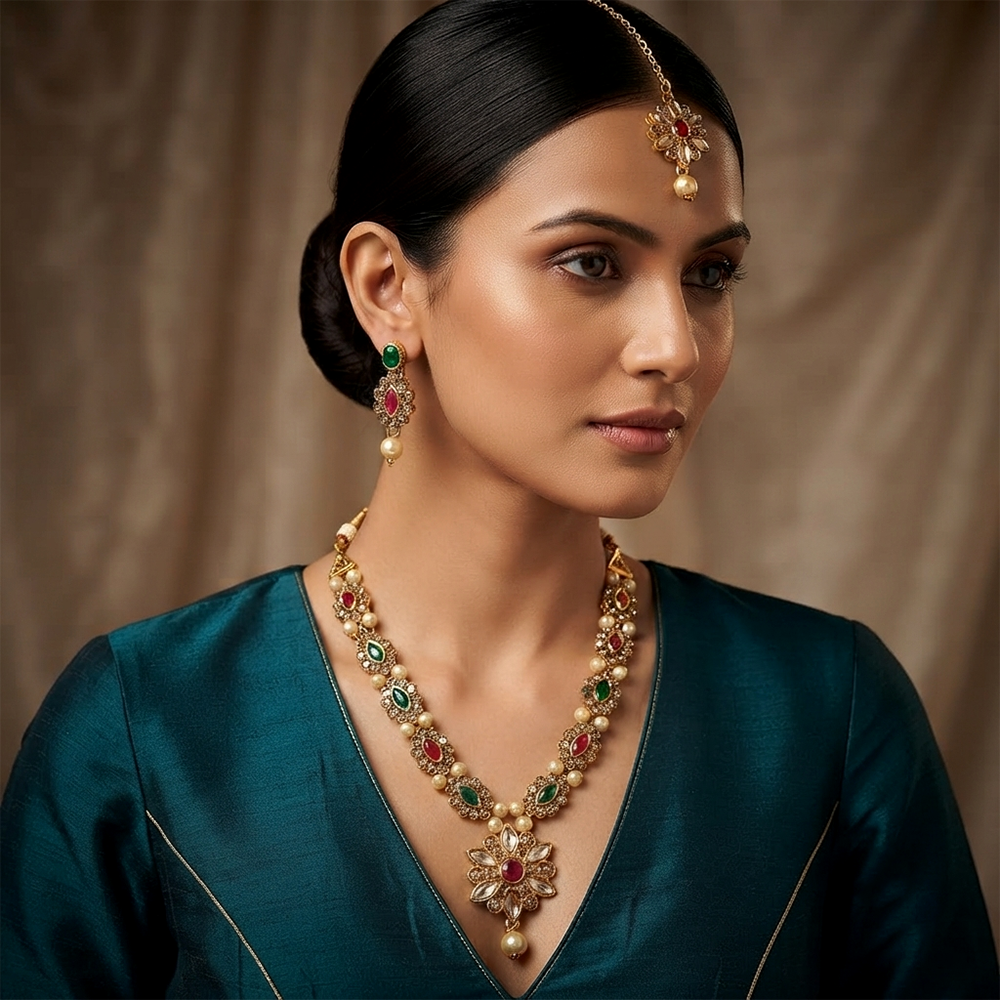 The99Jewel Stylish Austrian & Crystal Stone  Necklace Set for Women Fashion Jewellery