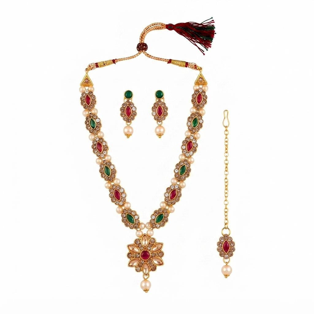 The99Jewel Stylish Austrian & Crystal Stone  Necklace Set for Women Fashion Jewellery