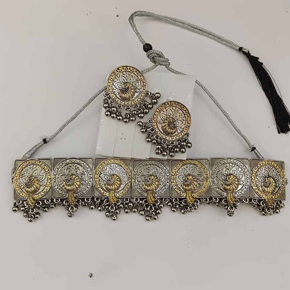 The99Jewel 2 Tone Plated Fashion Choker Necklace Set for Women