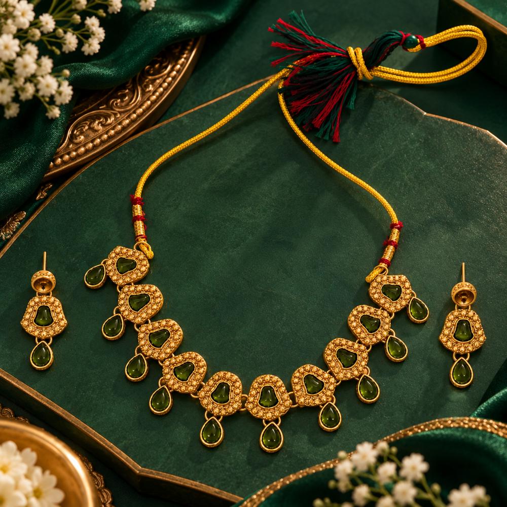 The99Jewel Women's Crystal and Austrian Stone Necklace Set with Matching Earrings | Party and Festive Wear Fashion Jewellery