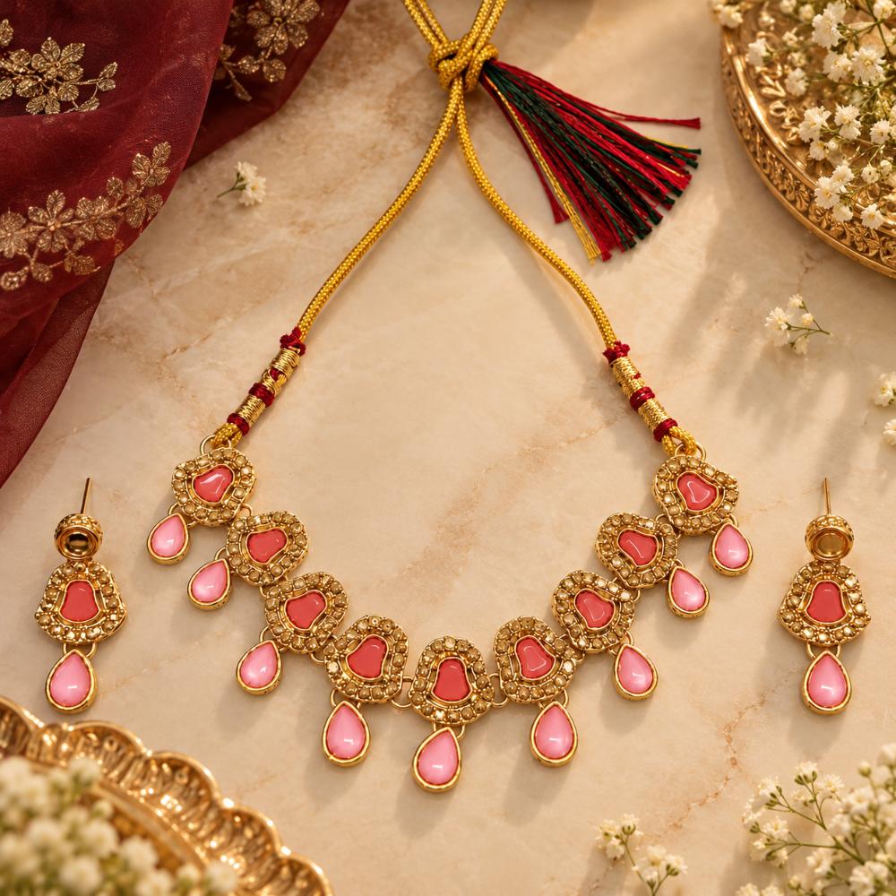 The99Jewel Women's Crystal and Austrian Stone Necklace Set with Matching Earrings | Party and Festive Wear Fashion Jewellery