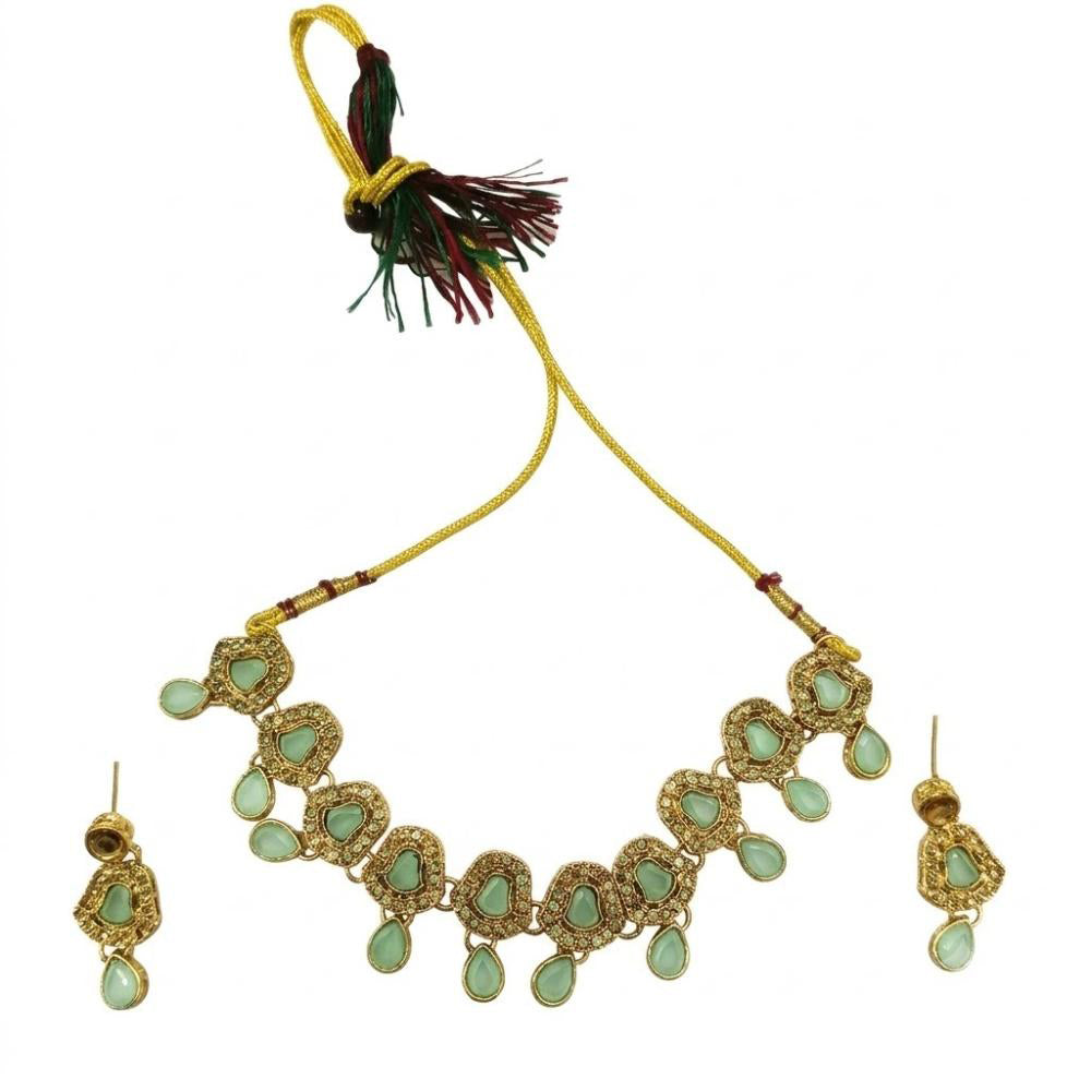 The99Jewel Women's Crystal and Austrian Stone Necklace Set with Matching Earrings | Party and Festive Wear Fashion Jewellery