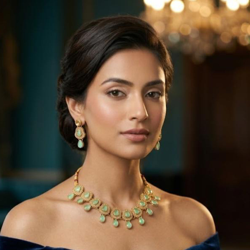 The99Jewel Women's Crystal and Austrian Stone Necklace Set with Matching Earrings | Party and Festive Wear Fashion Jewellery