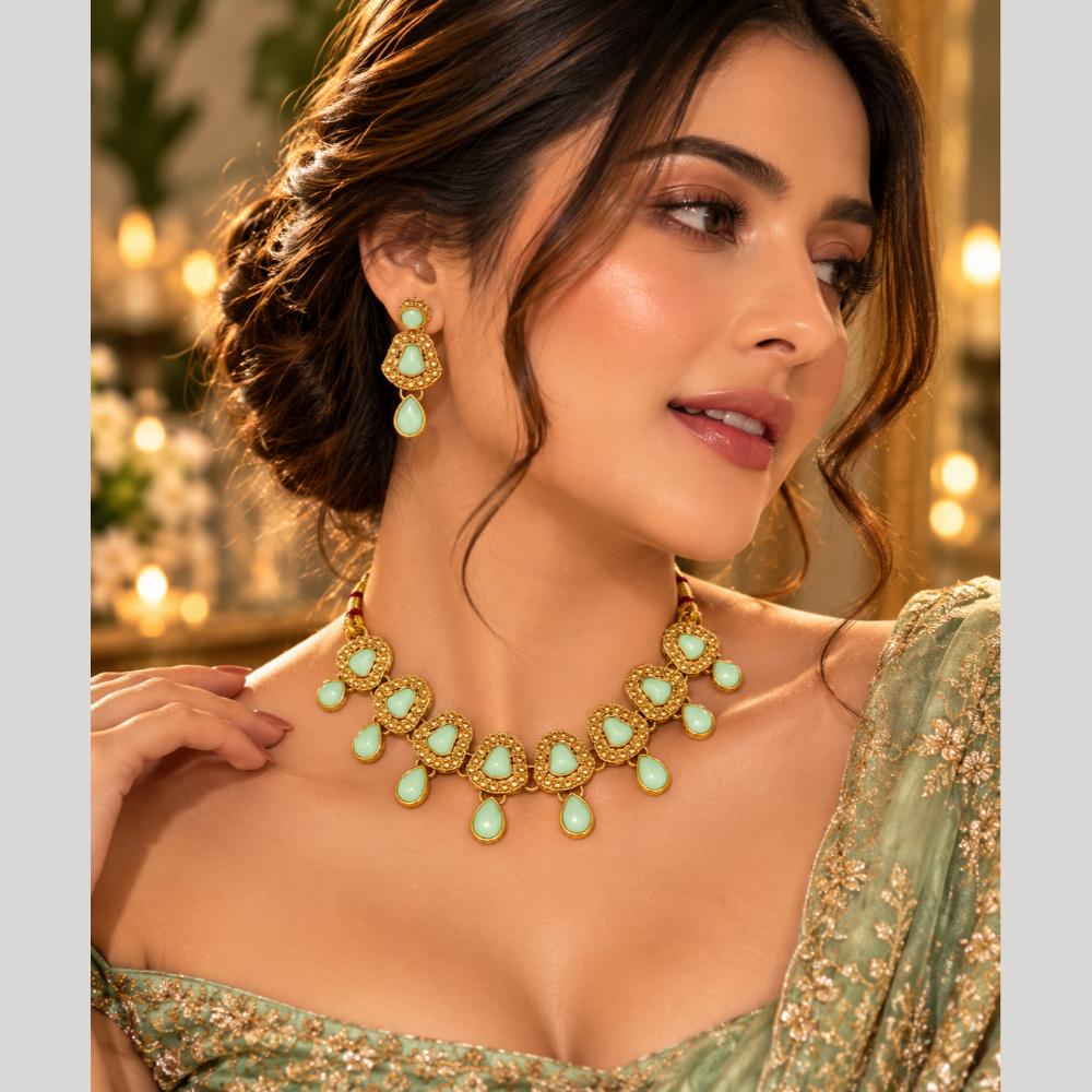 The99Jewel Women's Crystal and Austrian Stone Necklace Set with Matching Earrings | Party and Festive Wear Fashion Jewellery