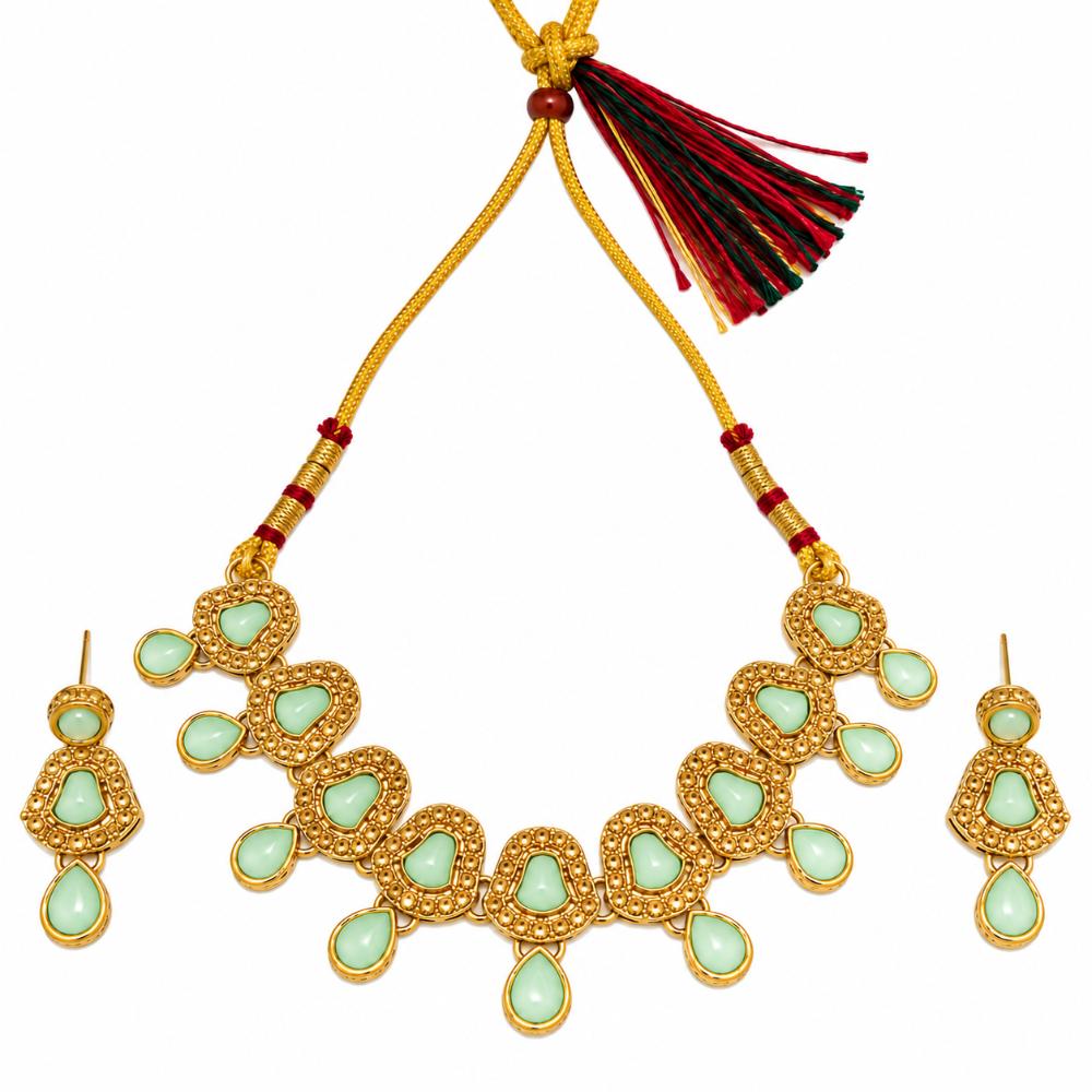 The99Jewel Women's Crystal and Austrian Stone Necklace Set with Matching Earrings | Party and Festive Wear Fashion Jewellery