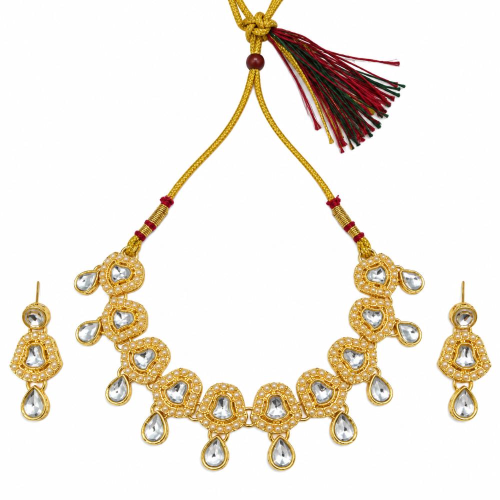 The99Jewel Women's Crystal and Austrian Stone Necklace Set with Matching Earrings | Party and Festive Wear Fashion Jewellery