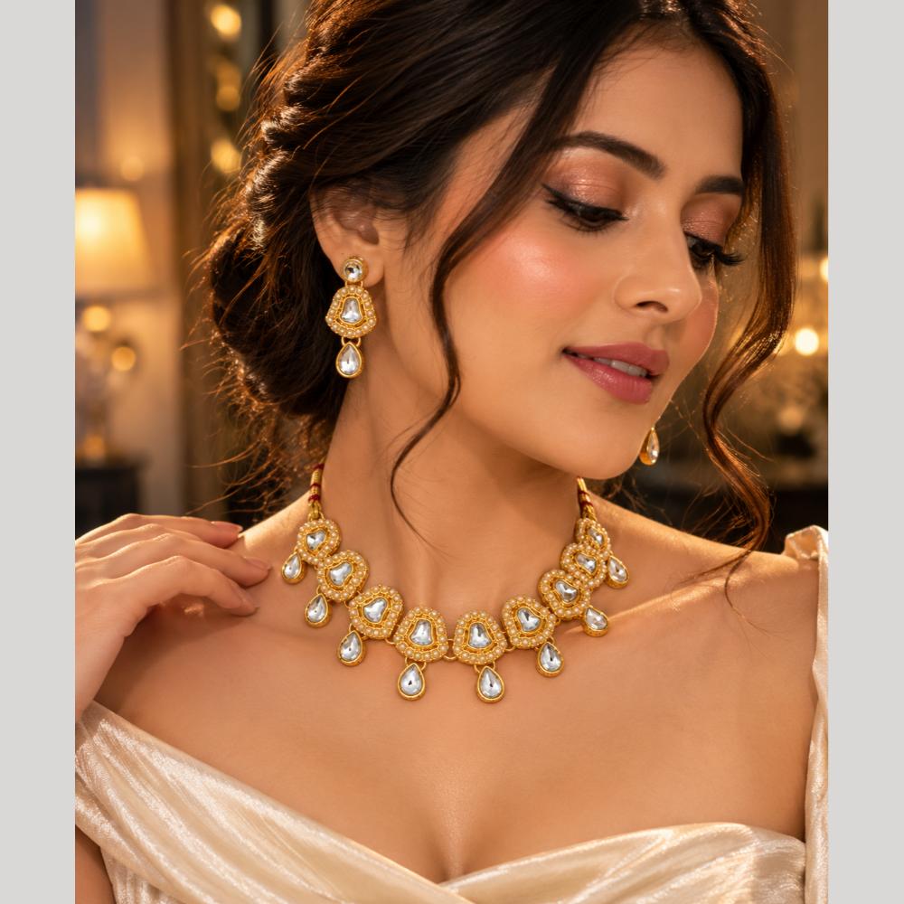 The99Jewel Women's Crystal and Austrian Stone Necklace Set with Matching Earrings | Party and Festive Wear Fashion Jewellery