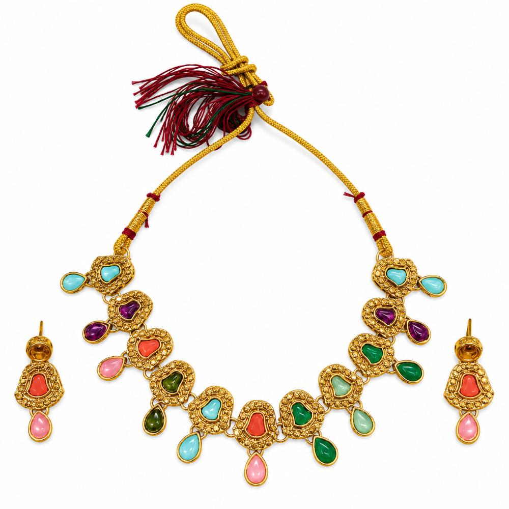 The99Jewel Women's Crystal and Austrian Stone Necklace Set with Matching Earrings | Party and Festive Wear Fashion Jewellery
