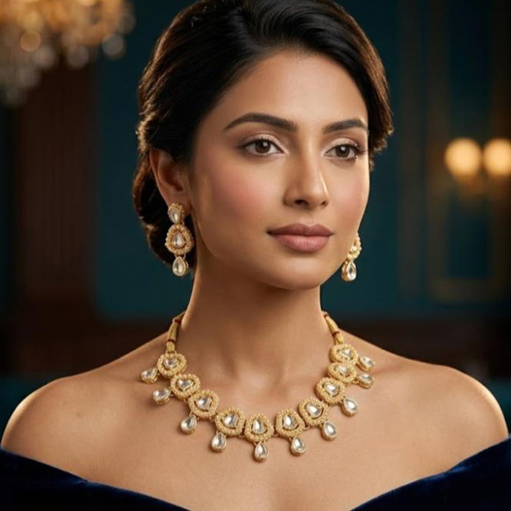 The99Jewel Women's Crystal and Austrian Stone Necklace Set with Matching Earrings | Party and Festive Wear Fashion Jewellery
