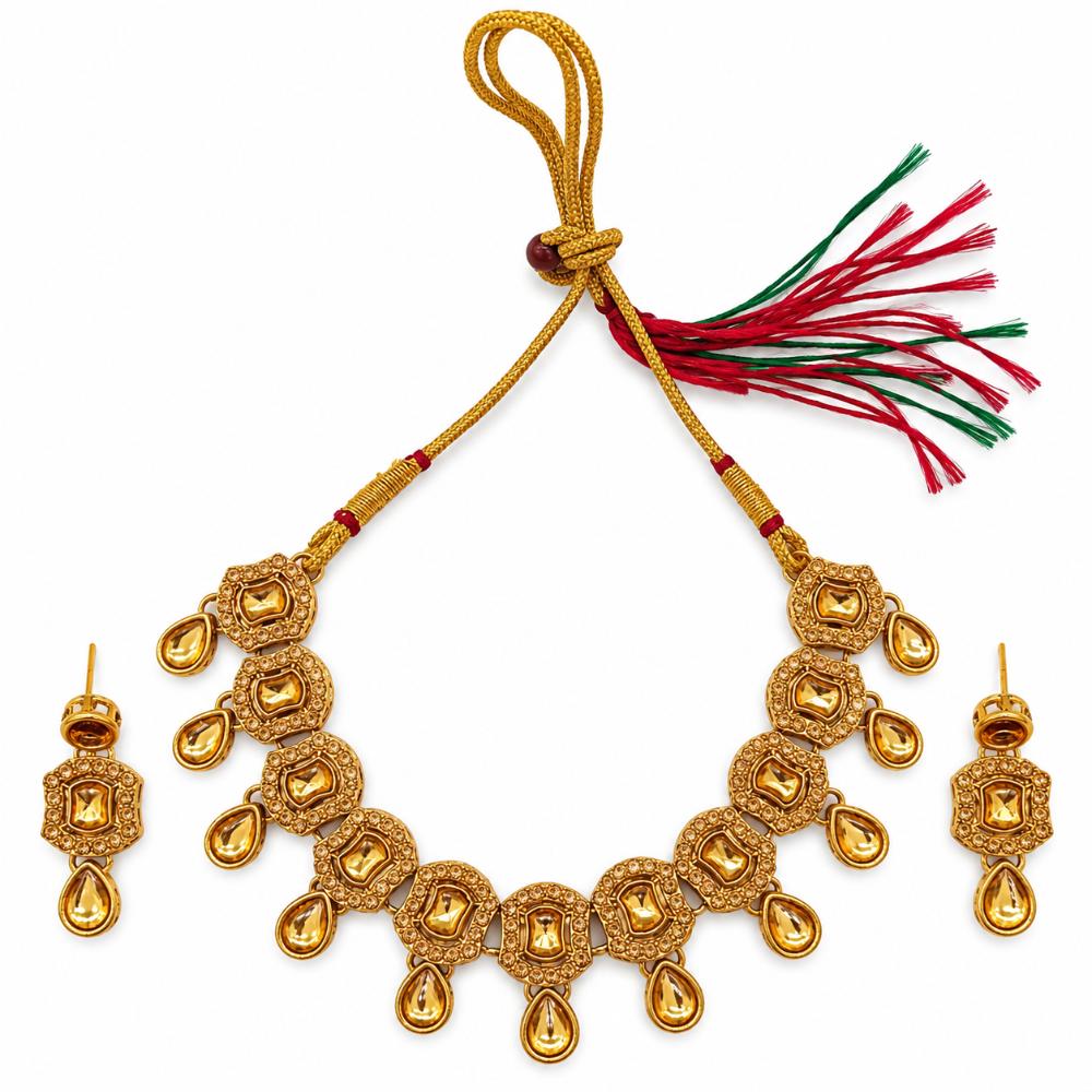 The99Jewel Elegant Austrian Stone Necklace Set with Matching Earrings for Women and Girls