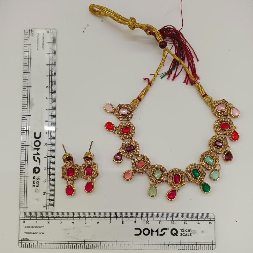 The99Jewel Elegant Austrian Stone Necklace Set with Matching Earrings for Women and Girls