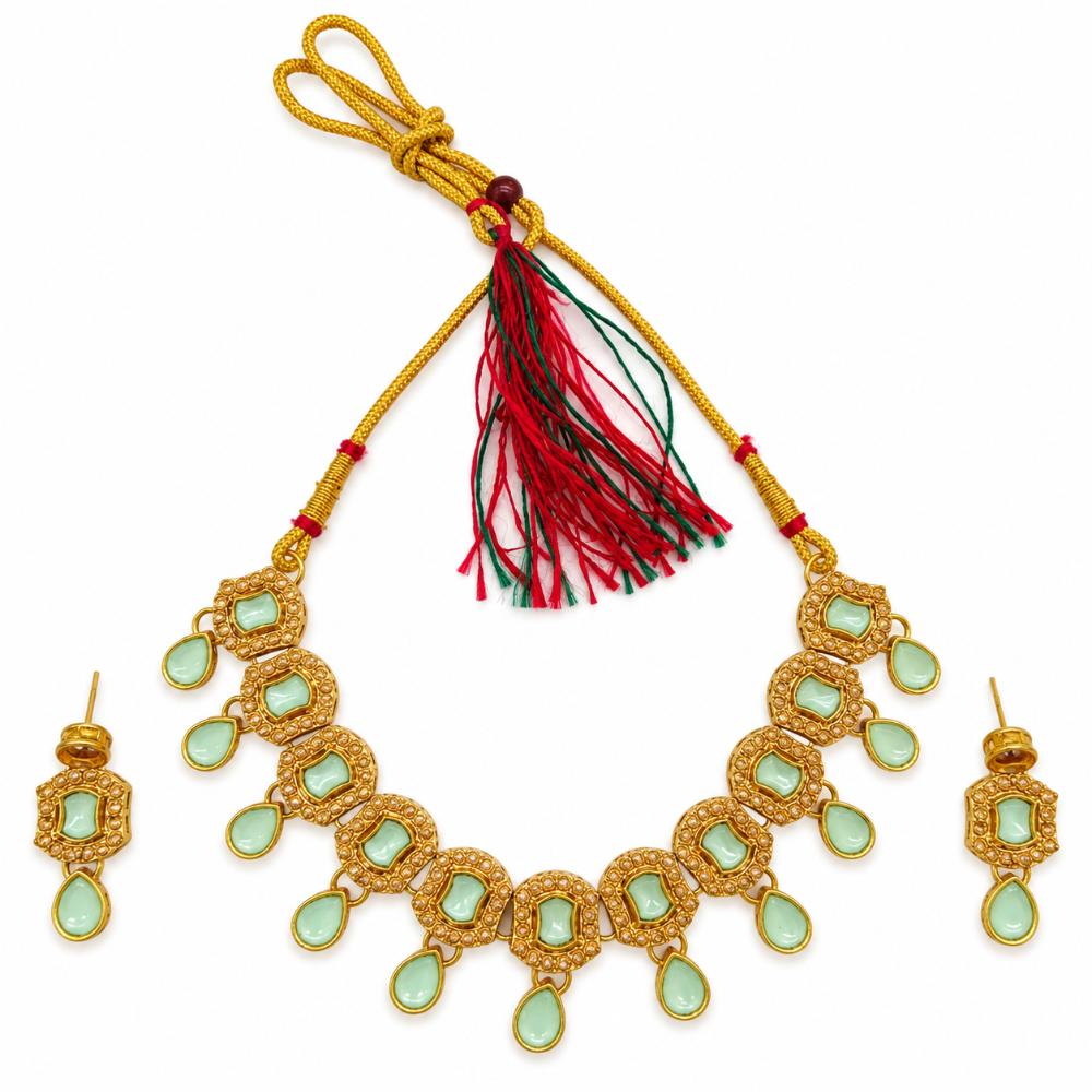 The99Jewel Elegant Austrian Stone Necklace Set with Matching Earrings for Women and Girls