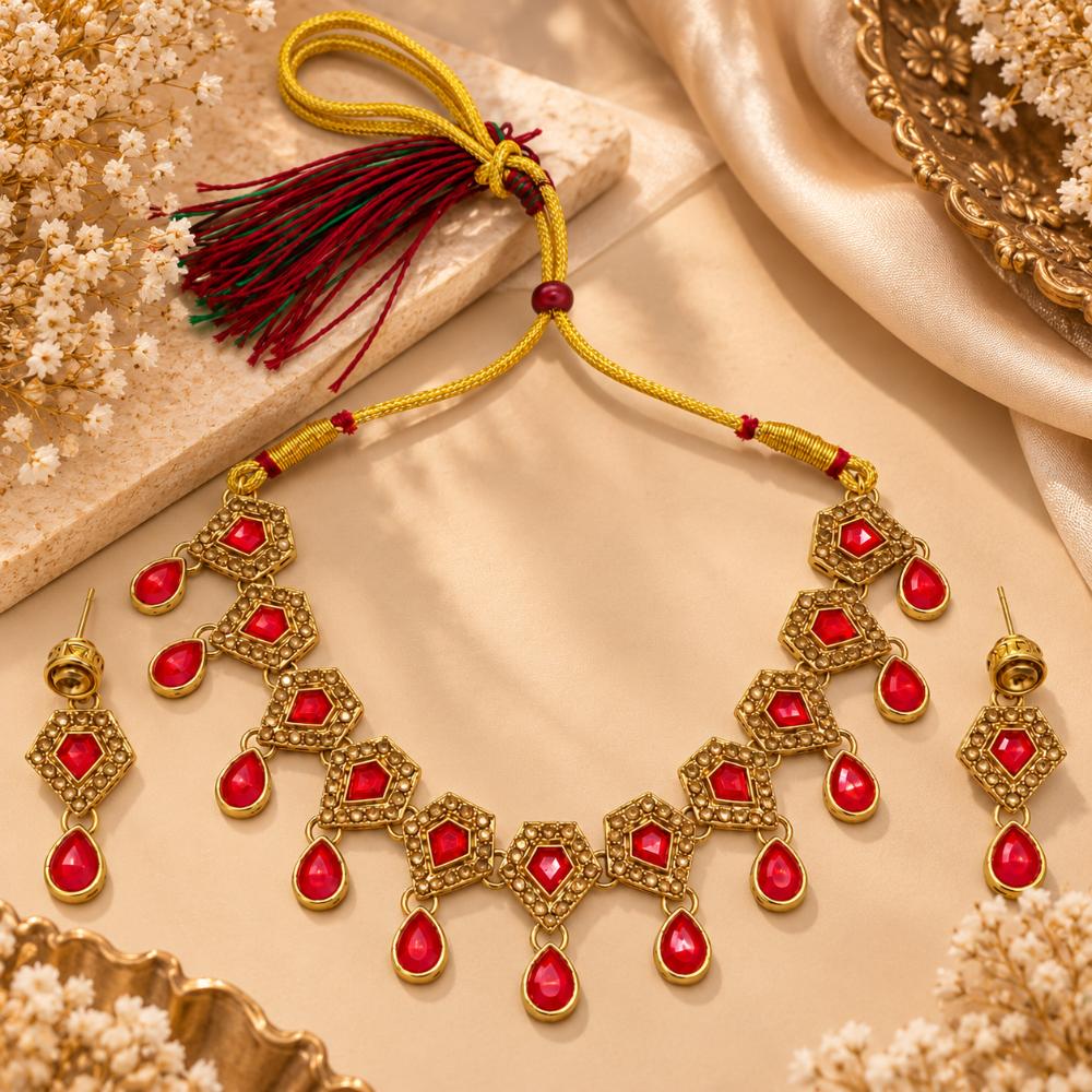The99Jewel Designer Austrian Crystal Necklace Set with Matching Earrings for Special Occasions
