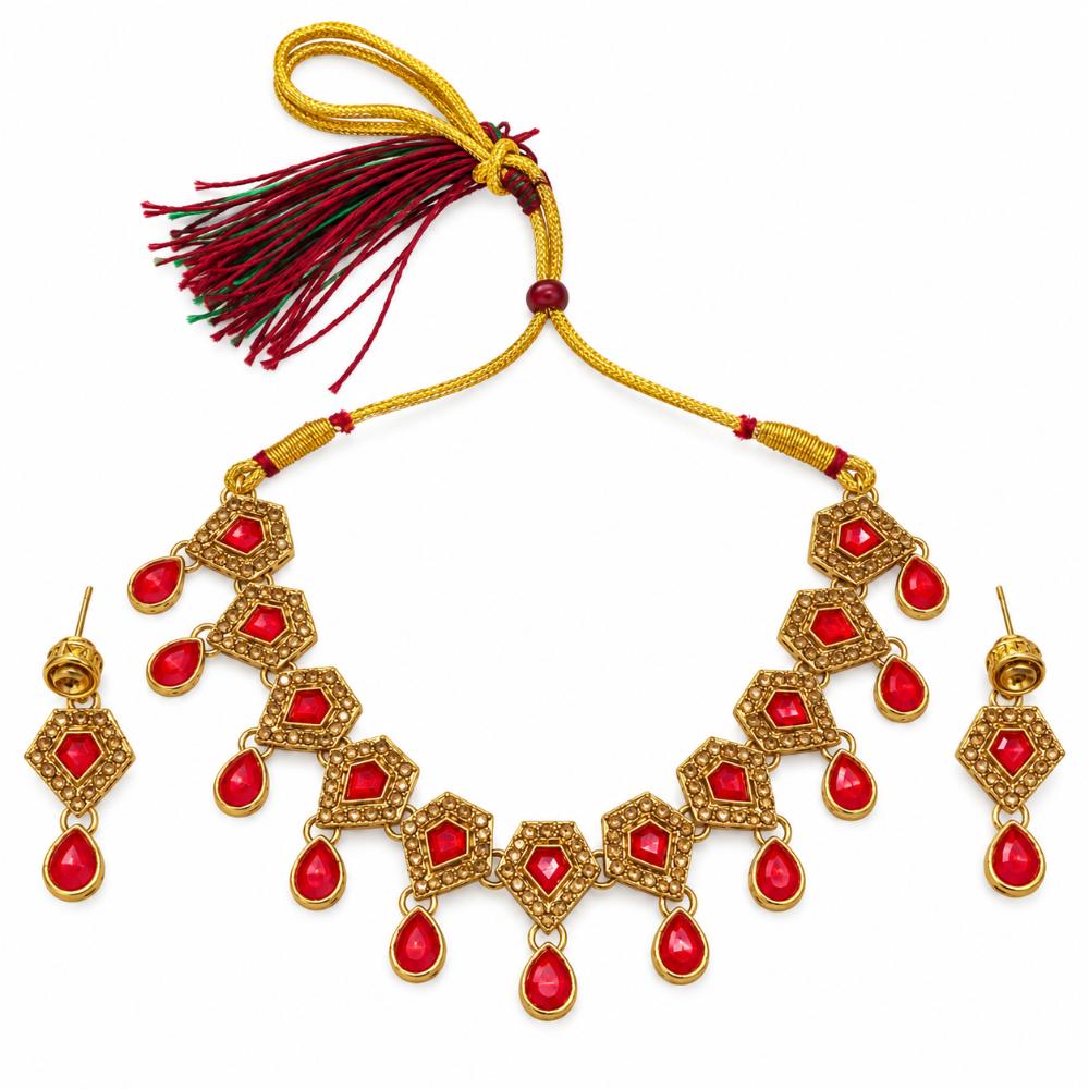 The99Jewel Designer Austrian Crystal Necklace Set with Matching Earrings for Special Occasions