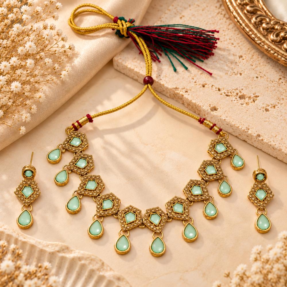 The99Jewel Designer Austrian Crystal Necklace Set with Matching Earrings for Special Occasions