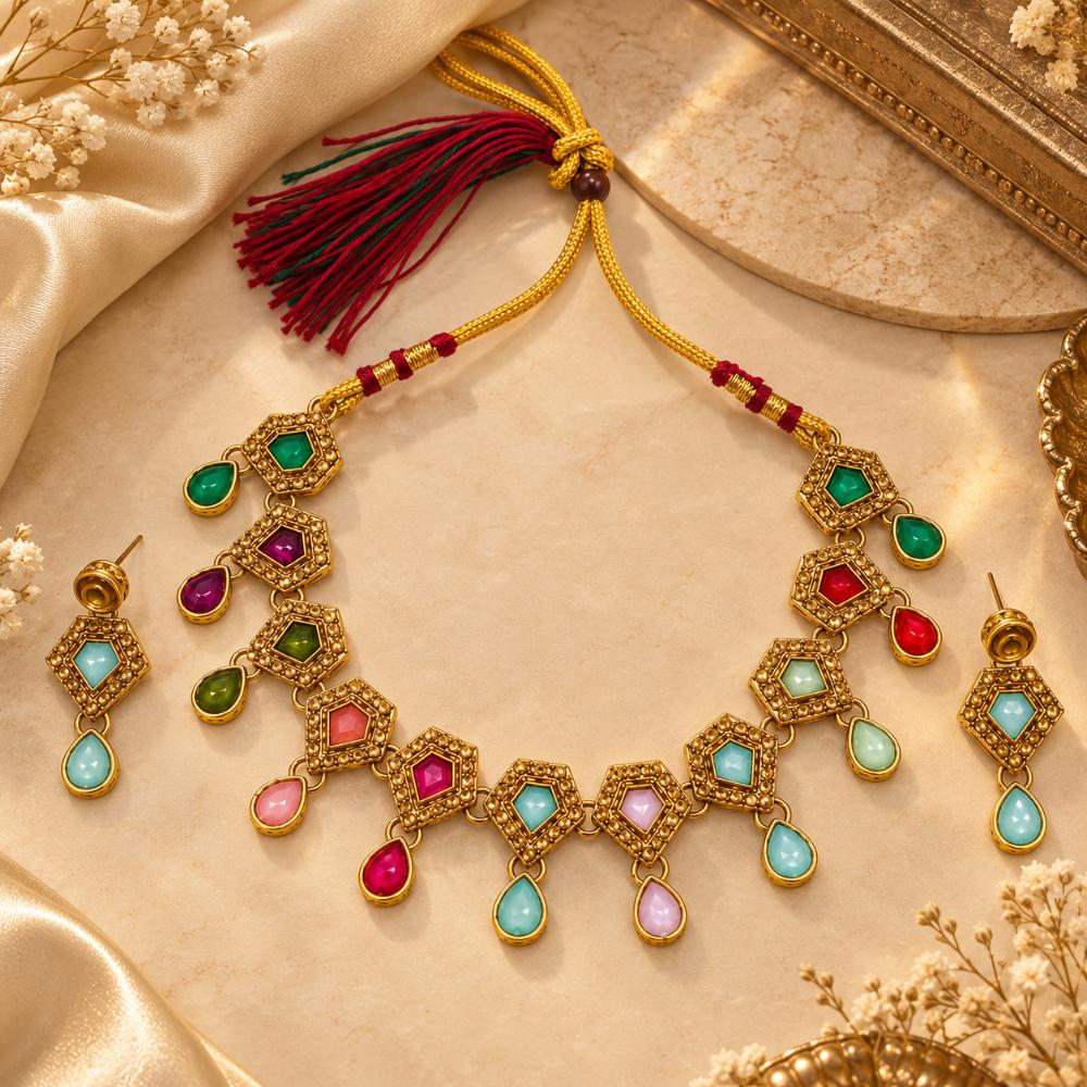 The99Jewel Designer Austrian Crystal Necklace Set with Matching Earrings for Special Occasions